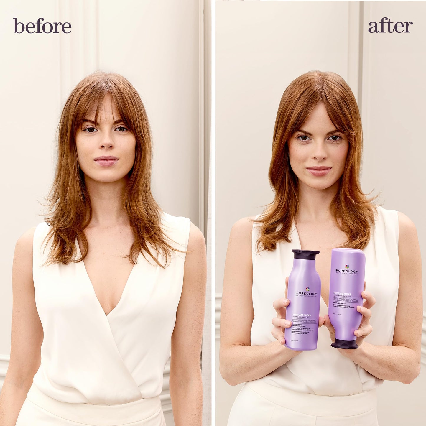 Pureology Hydrate Sheer Conditioner - Lightweight Hydrating Conditioner For Fine, Dry, Color-Treated Hair