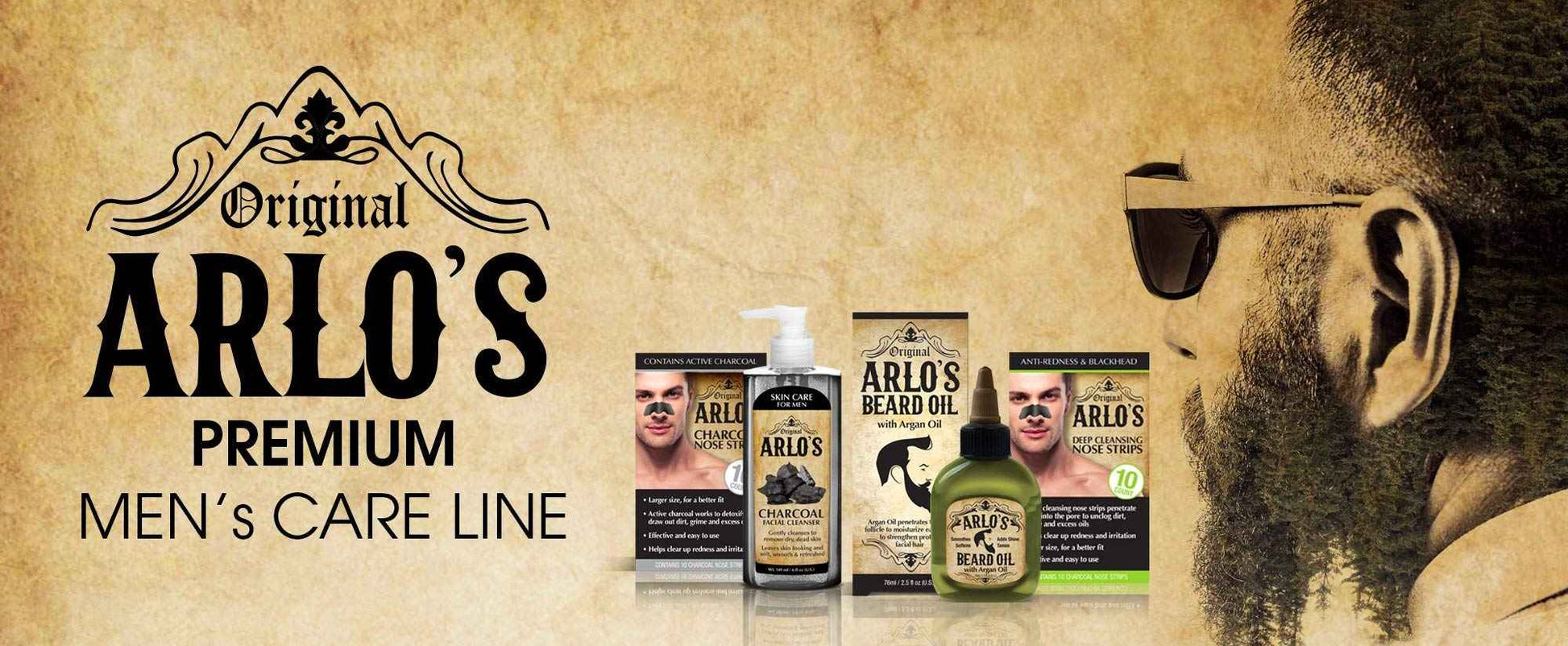 Arlo's Beard Oil Includes - Argan Tea Tree Vitamin E and Coconut (4 Pack)