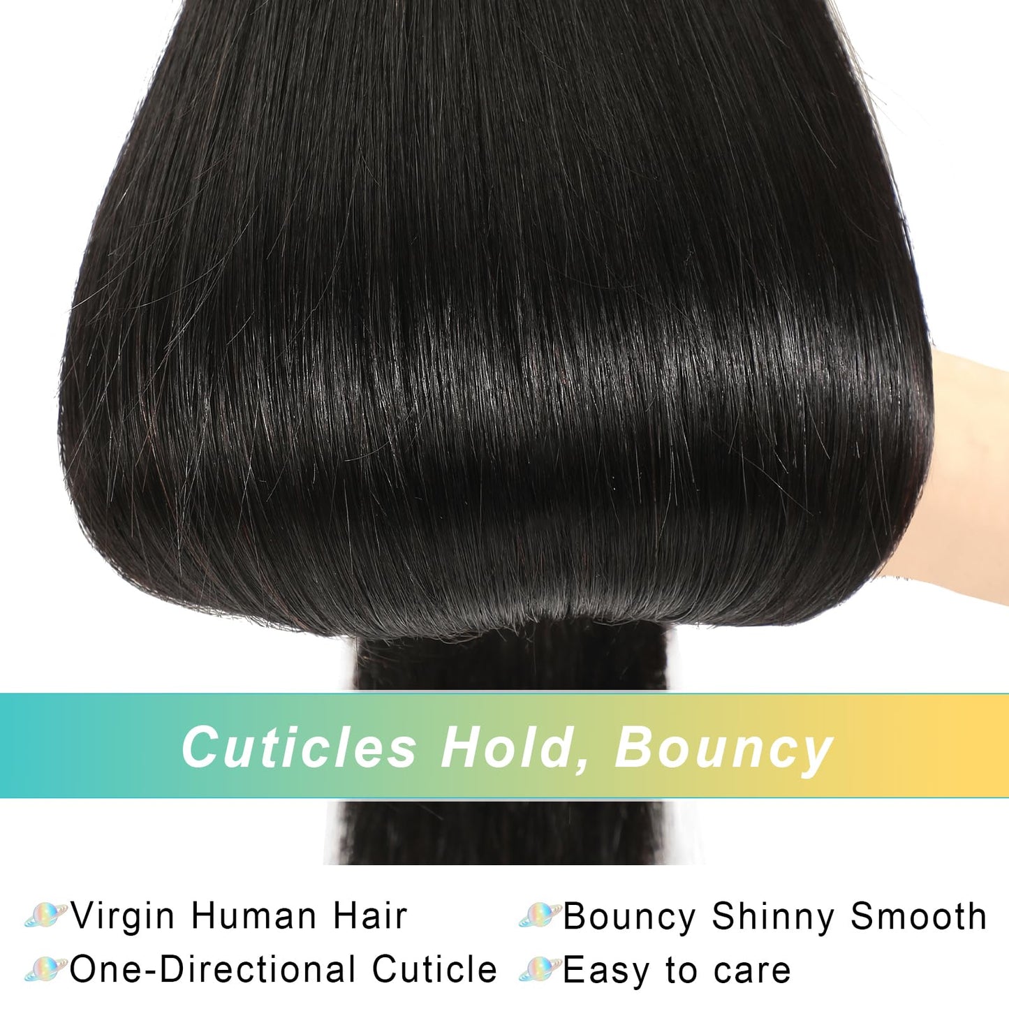AnJudyReid Straight Hair Bundles 13A Brazilian Virgin Human Hair Bundles Straight 22 Inch 100% Unprocessed Virgin Hair Bundles Natural Black