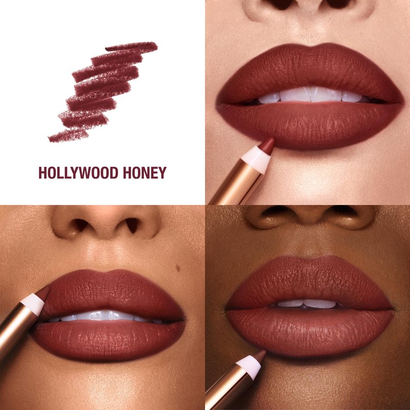 Charlotte Tilbury Lip Cheat Lip Liner Pencil - Gives Lips a Fuller-Looking, Defined Pout - Enriched with Jojoba Oil & Hyaluronic Acid - Waterproof, Smudge-Proof & Transfer-Proof - Hollywood Honey