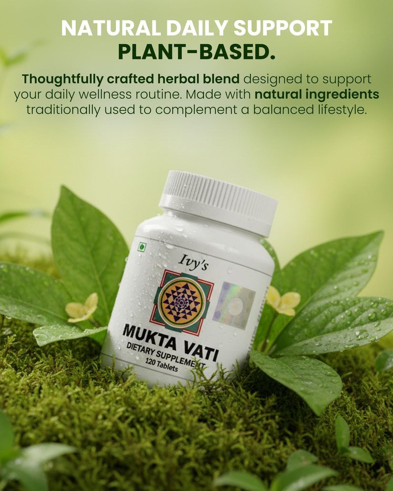 Ivy's Mukta Vati 120 Tablets - Potent Ayurvedic Herbal Supplement for Blood Pressure Support & Heart Health with Gotu Kola, Arjuna Bark & More - Talc Free, Laboratory Tested