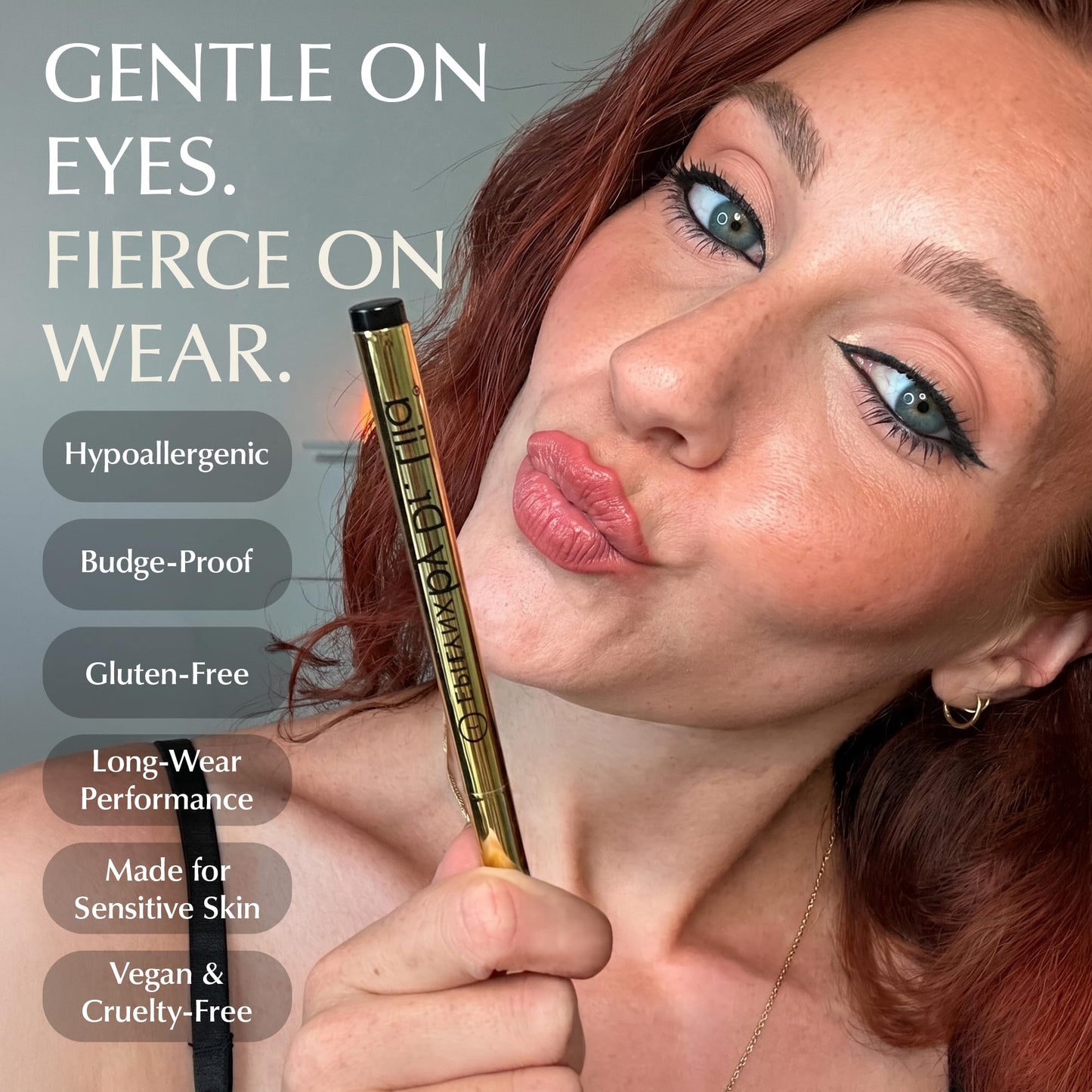 EPILYNX Liquid Eyeliner - Hypoallergenic Eyeliner with Fine Brush Tip, Long-Lasting Waterproof Eye Liner - Cruelty-Free, Vegan, Gluten-Free, Smooth Liquid Eye Liner - 6 Shades Gift Set
