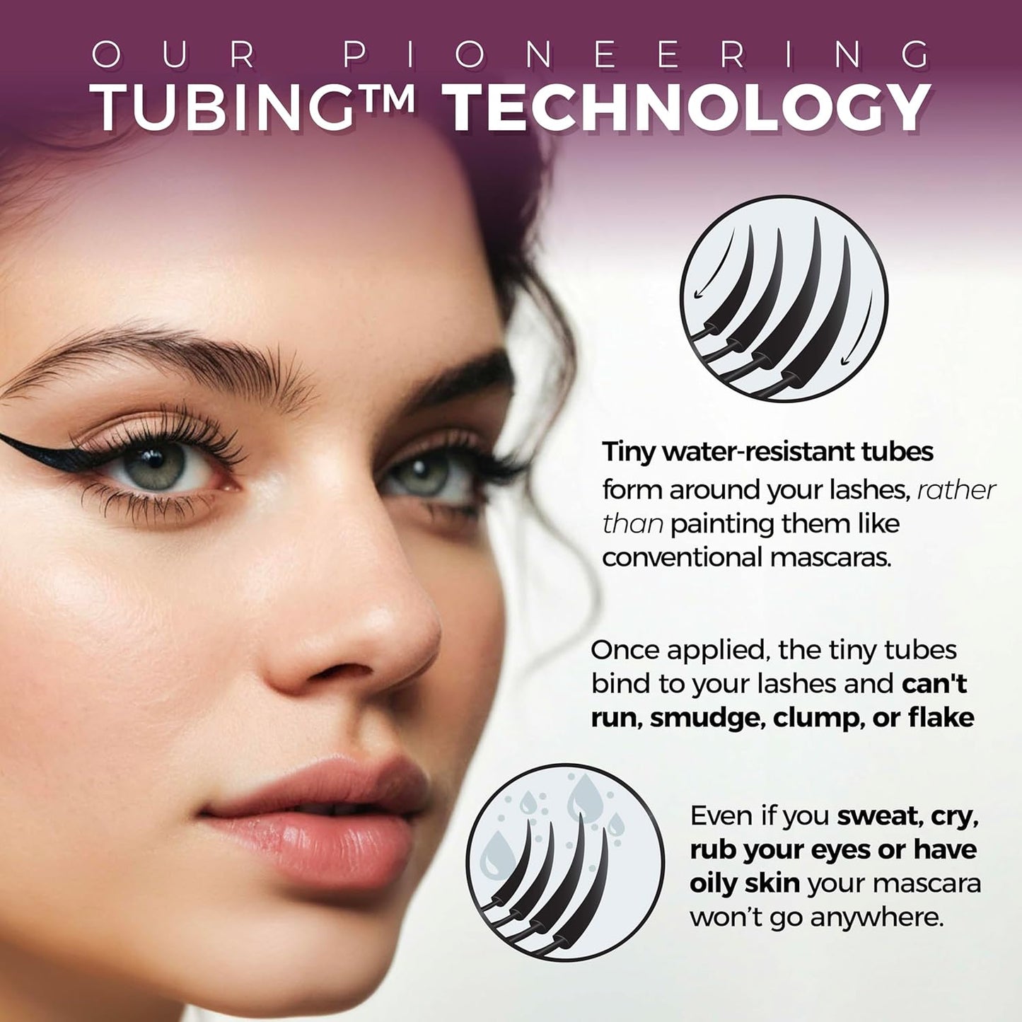Blinc Amplified Tubing Mascara - Volume & Definition for Sensitive Eyes | Longwear, Smudge-Proof, Washable