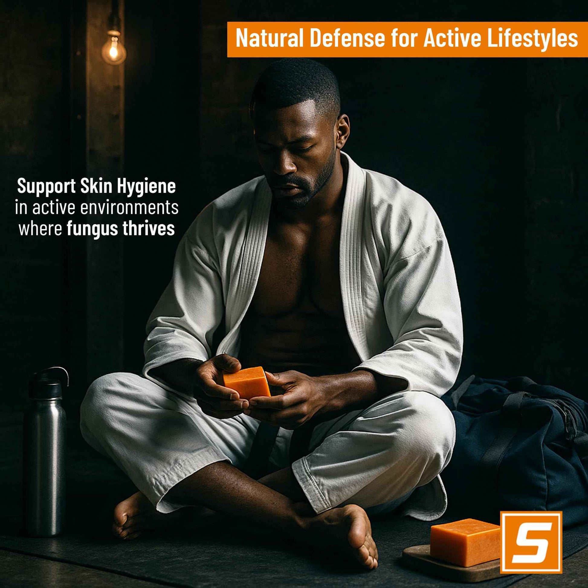 Solpri Shield Athletic Tea Tree Soap Bar with Lemongrass Eucalyptus Oil 4 oz (2 Pack) Protects Skin from Jock Itch, Athlete's Foot, Ringworm for Humans MADE IN USA