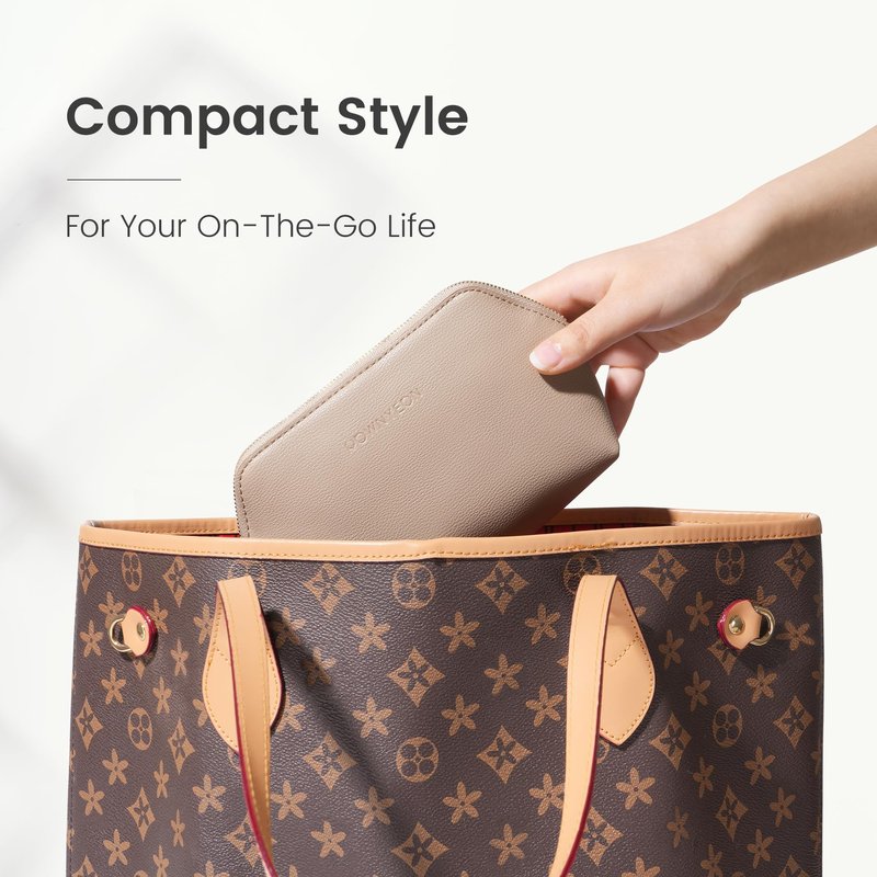 ROWNYEON Small Makeup Bag for Purse, Mini Portable Cosmetic Bags for Women, PU Leather Coin Purse Lipstick Cosmetic Accessories Organizer, Travel Makeup Pouch Zipper Pouch for Men Women 6