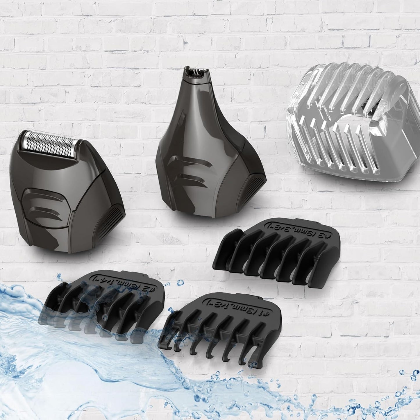 Remington All-in-One Grooming Kit - Lithium Powered 8-Piece Set for Men | Trimmer, Shaver, Clippers, Combs - Black