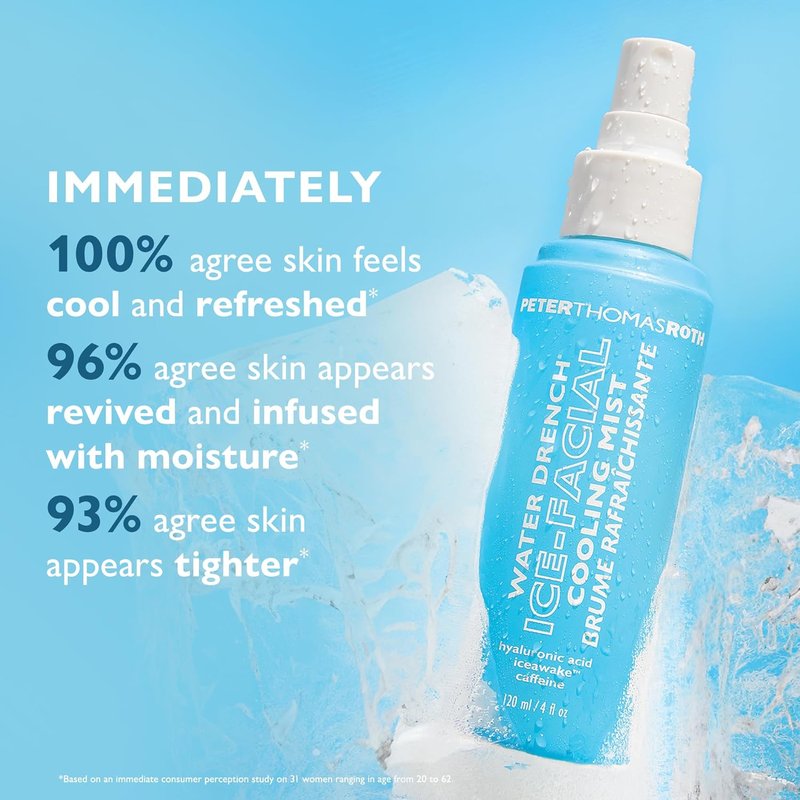 Peter Thomas Roth | Water Drench Ice-Facial Cooling Mist - Hydrating Facial Spray for All Skin Types