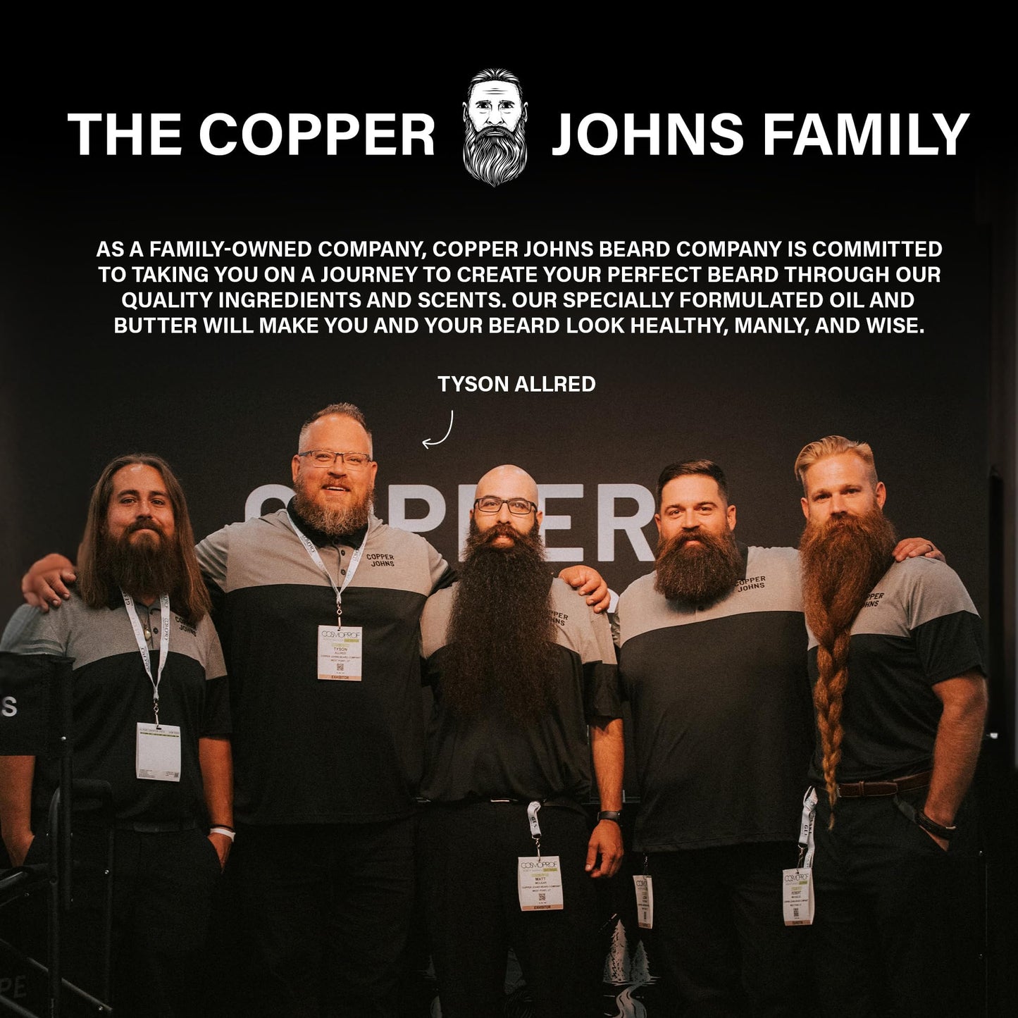 Copper Johns Premium Beard Oil for Men - Natural Formula with Jojoba & Castor Oil - Lightweight Non-Greasy Beard Moisturizer - Softens, Hydrates & Tames Frizz - Polys-Bergamot & Cherry Almond 1 oz
