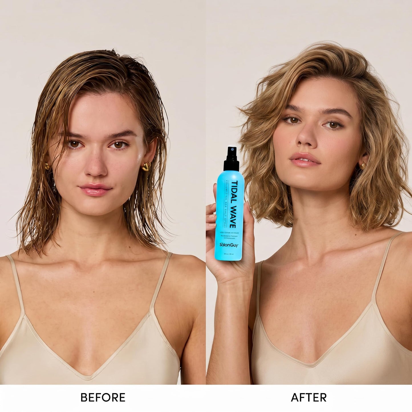 THESALONGUY Tidal Wave Sea Salt Spray for Hair – Volumizing & Texturizing Beach Wave Spray for Men & Women | Matte Finish, Light Hold, Alcohol-Free | All Hair Types | 8 oz