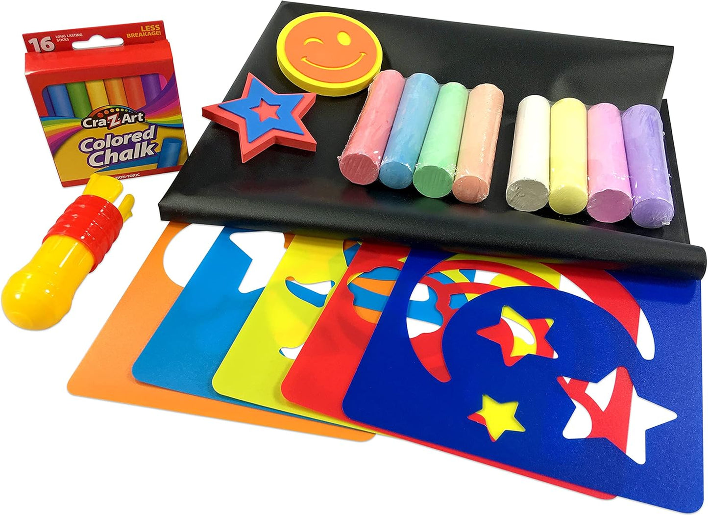 Indoor Outdoor Sidewalk Chalk Design Set - Vibrant Colors for Creative Fun