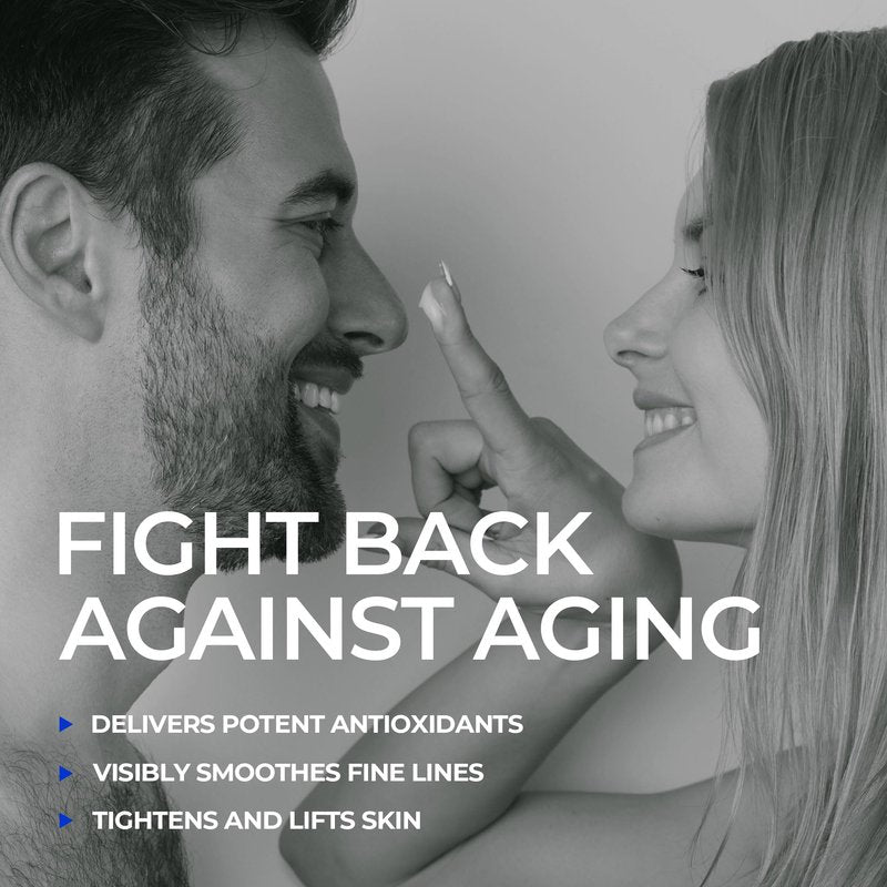 HommeFace Men’s Advanced Age Defense Anti-Wrinkle Day & Night Face Cream - Korean Skincare Technology with Volufiline, Ceramide, Hyaluronic Acid, Peptides & Collagen, 1.76 oz