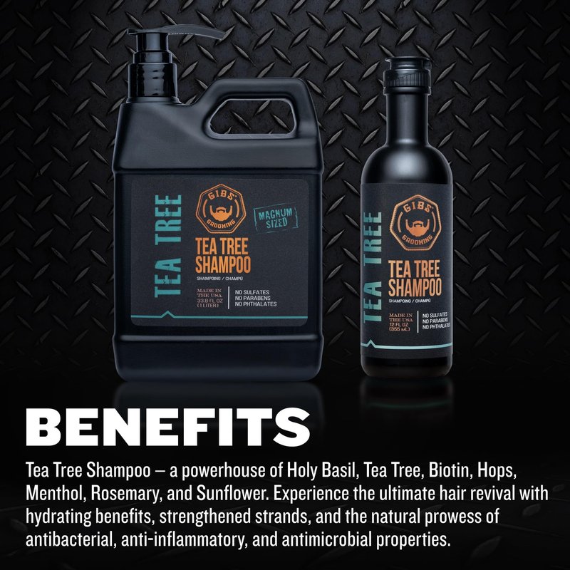 GIBS Grooming Tea Tree Shampoo, 12 fl. oz.