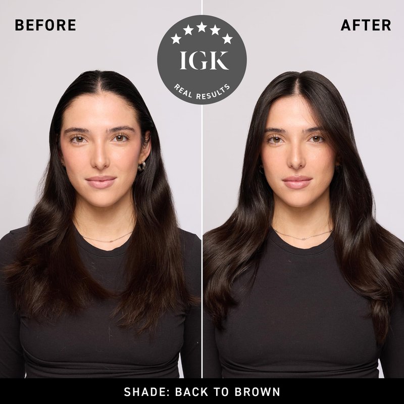 IGK Permanent Hair Color Kit | 5N Back To Brown Natural Brown | Salon-Quality Permanent Hair Dye | 100% Gray Hair Coverage | Ammonia-Free Color for Shinier, Softer Hair