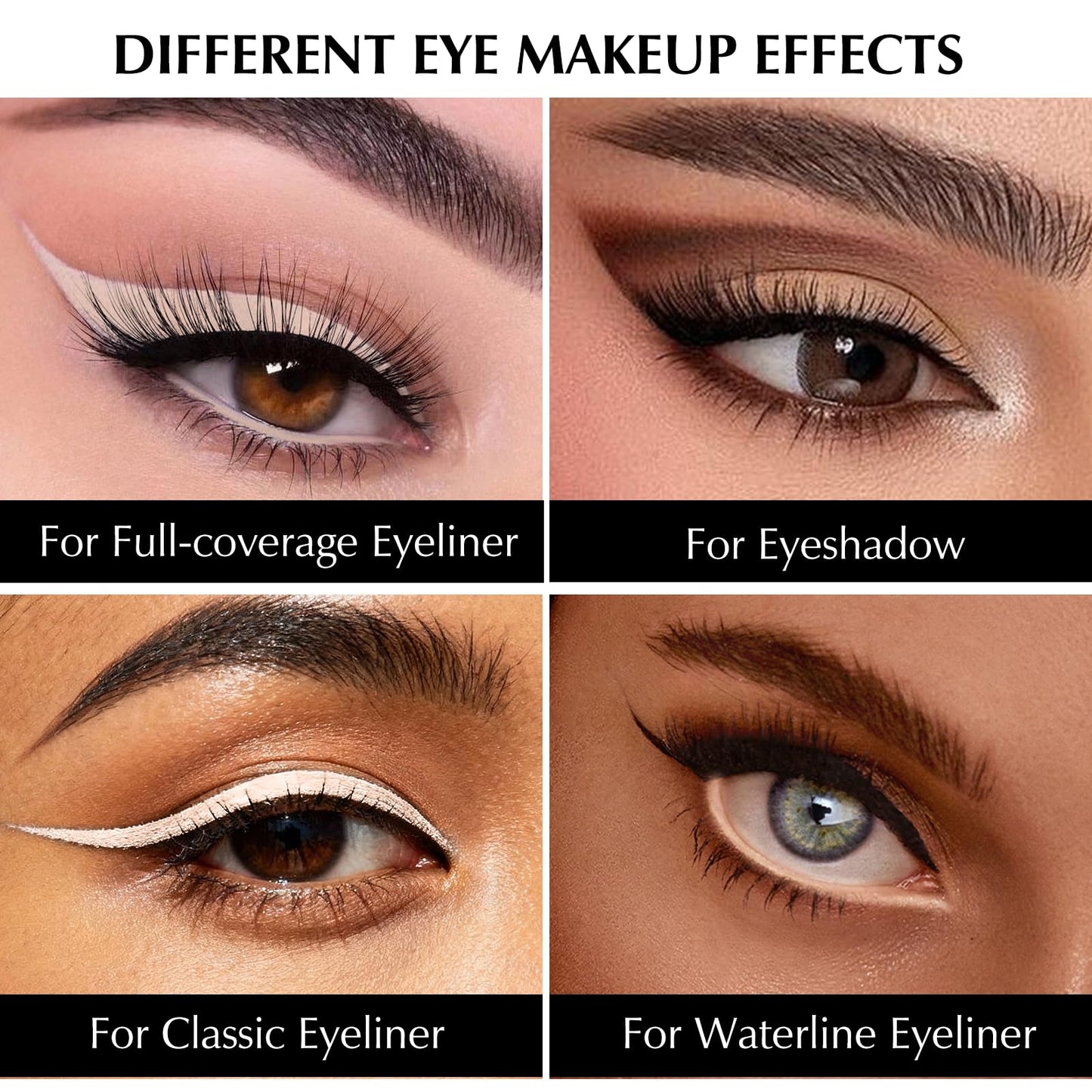 Wugbc 2 PCS Light Pink Eyeliner Pencil Set, Shimmer Gel Waterline Eye Liner Brightener Pen, Multi-Use Creamy Glitter Metallic Eyeshadow High Pigmented Long-Lasting for Older Women with Sharpener