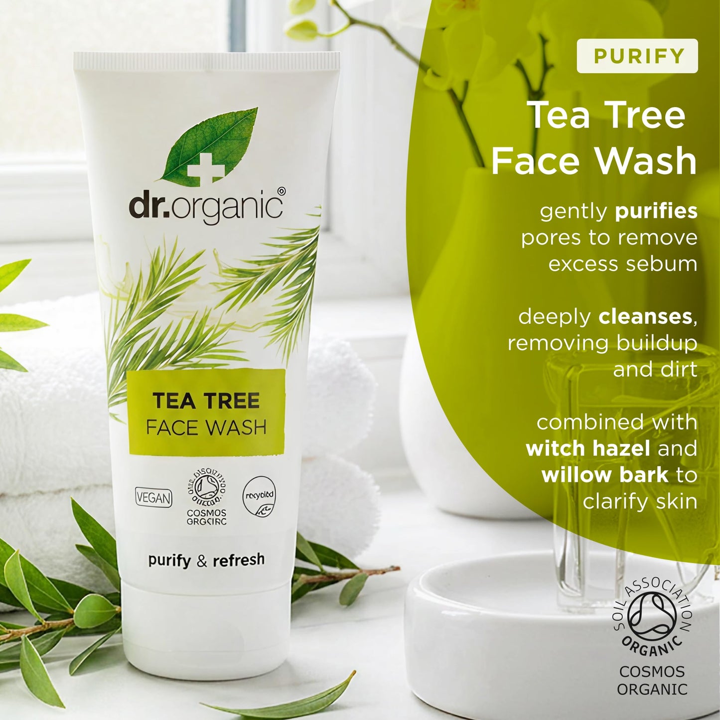 Organic Doctor Tea Tree Face Wash, 6.8 Fluid Ounce