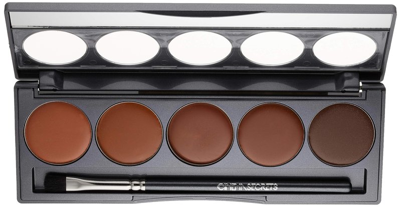 Cinema Secrets Ultimate Foundation 5-in1 Palette - Deep Red Undertones,100 series, Buildable Coverage, Long-Wear Matte Finish, Paraben-Free, Color Correct, Contour & Highlight