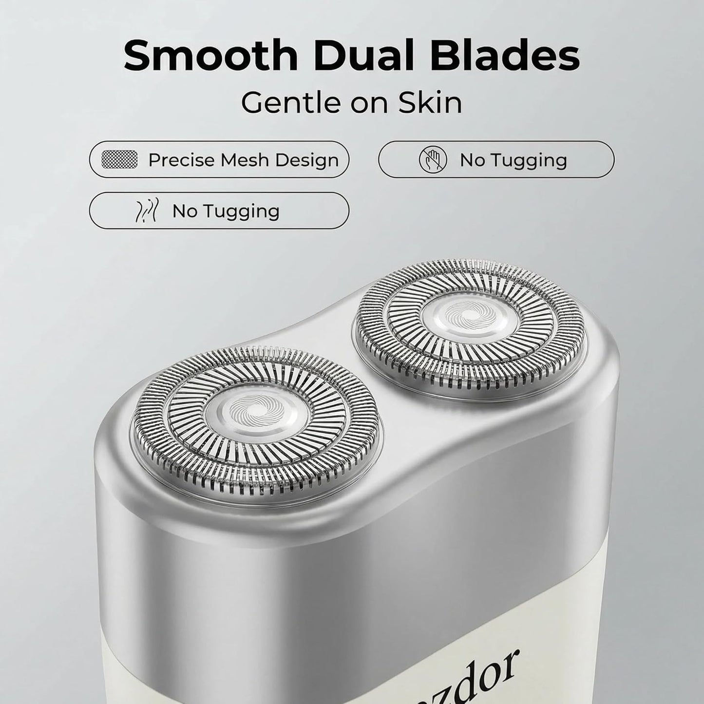 Mini Electric Shaver - Portable USB-C Rechargeable Razor for Men | Dual Blade, Wet & Dry, IPX7 Waterproof, Easy Clean