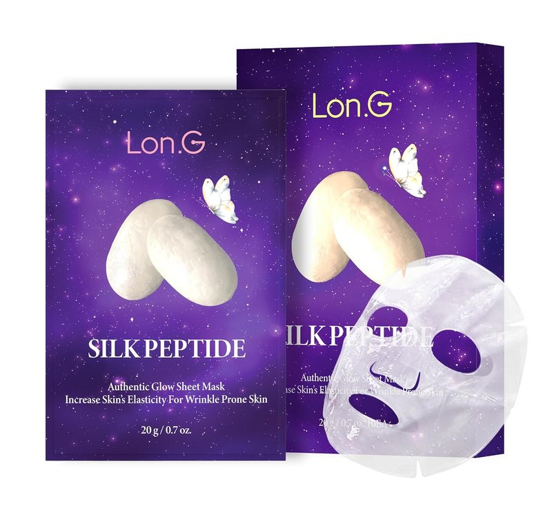 Silk Peptide Glow Sheet Mask - Firming & Lifting for Dry Skin | 10 Sheets, Korean Skincare