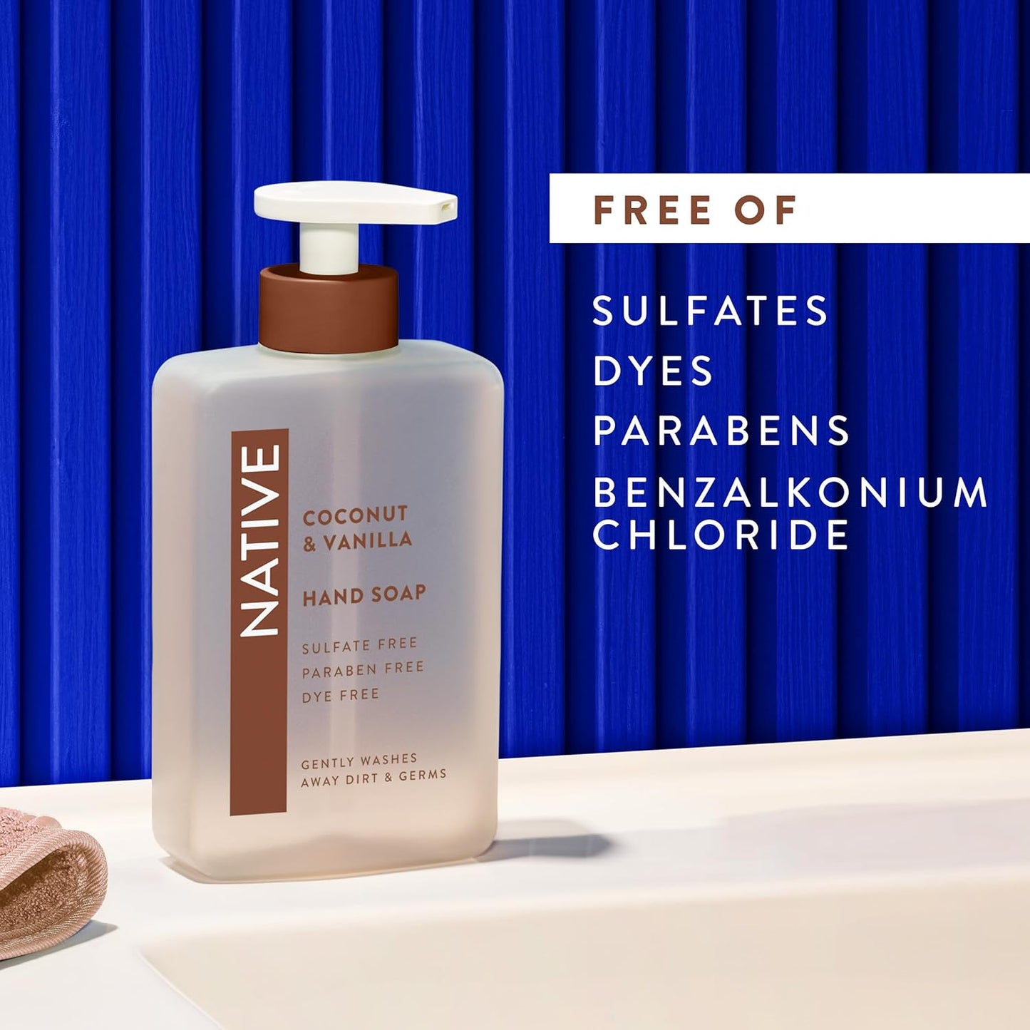 Native Liquid Hand Soap - Coconut & Vanilla Scent | Non-Drying Formula for Soft Hands, 13 oz