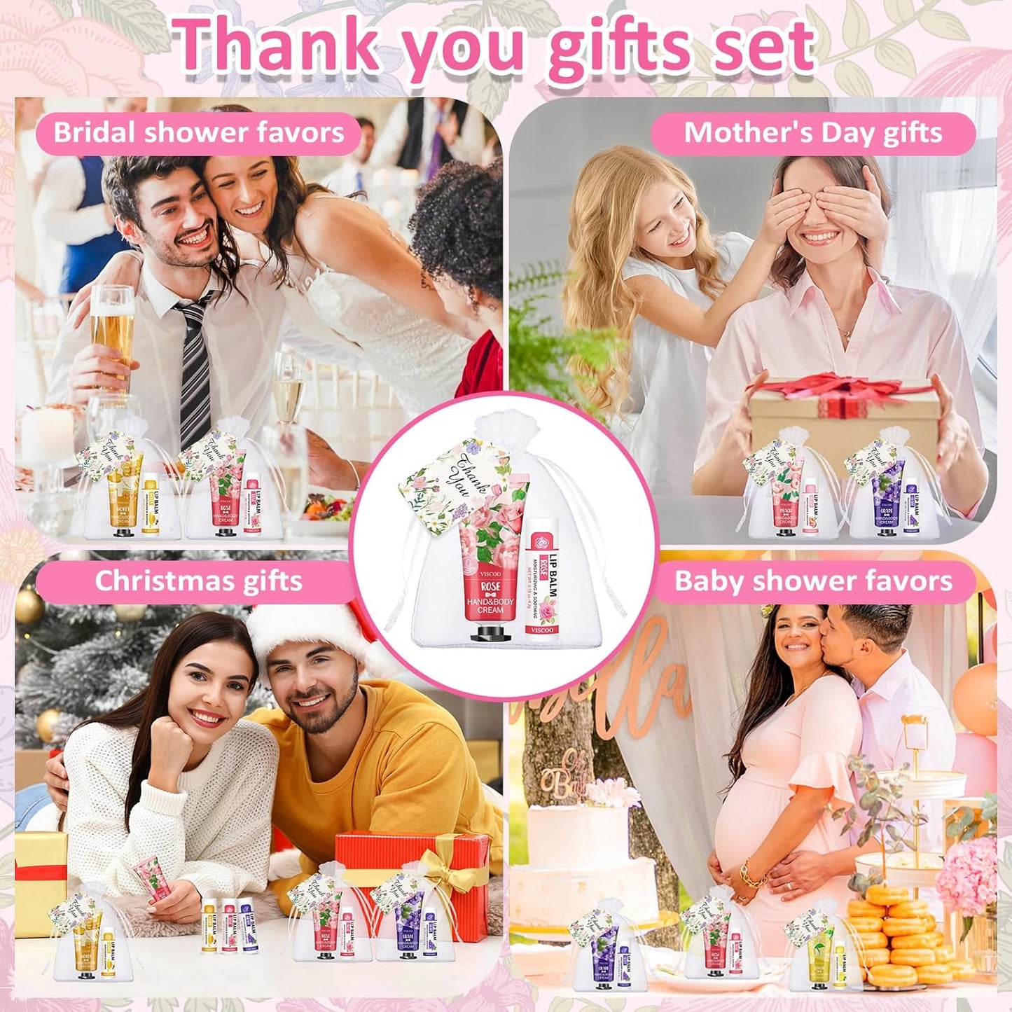 Bulk Lip Balm and Hand Cream Set - 40 Pack | Perfect Teacher Appreciation, Graduation, and Wedding Favors