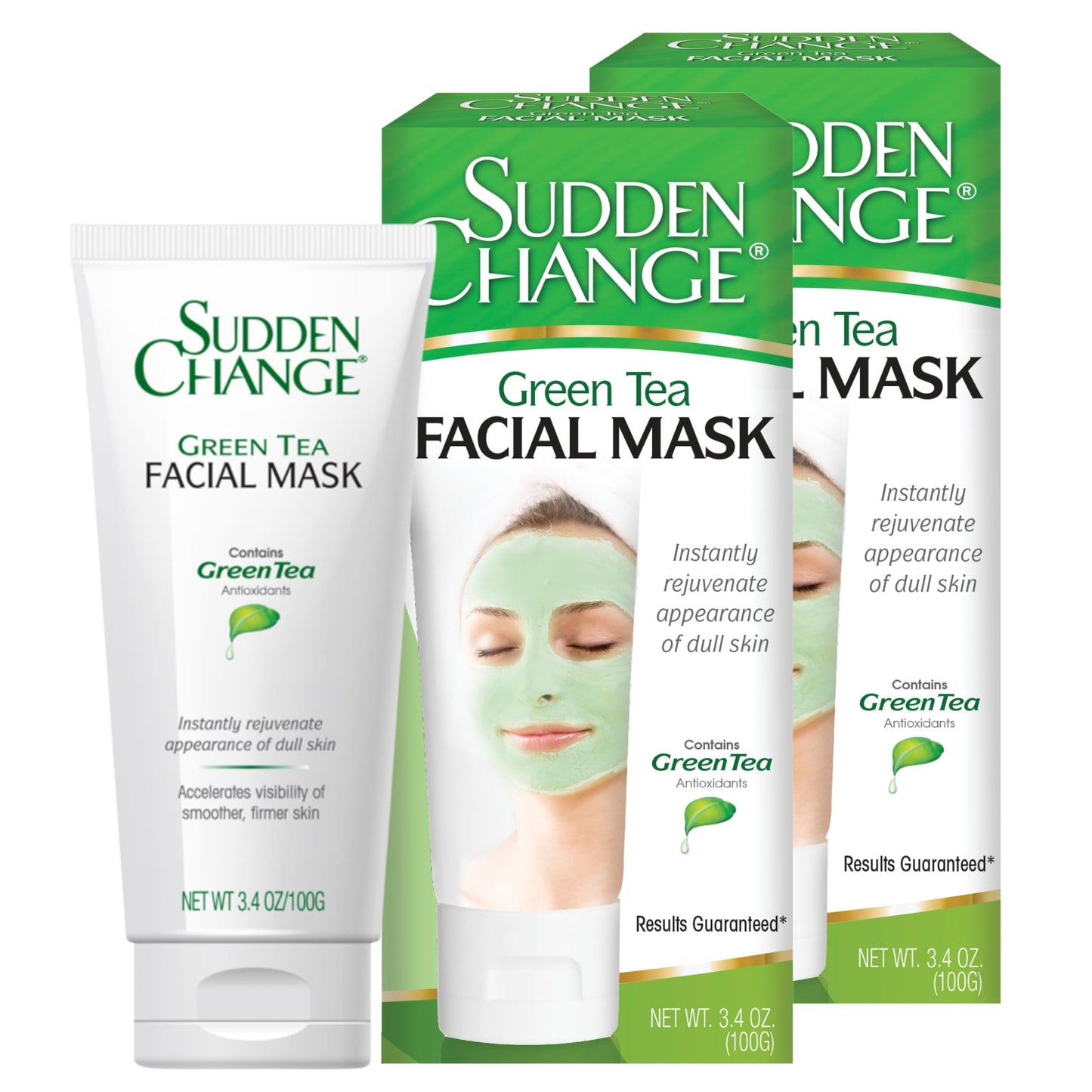 Sudden Change Green Tea Facial Mask 3.4oz (3 Pack)