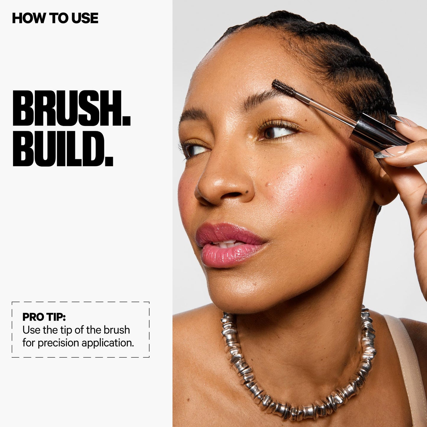 Milk Makeup KUSH High Roll Defining + Volumizing Brow Tint – Tubing Brow Gel Shapes, Volumizes + Sets Eyebrows Up to 24 Hours – Water Resistant, Smudge-Proof, Clean – Grind (Dark Brown), 0.16oz