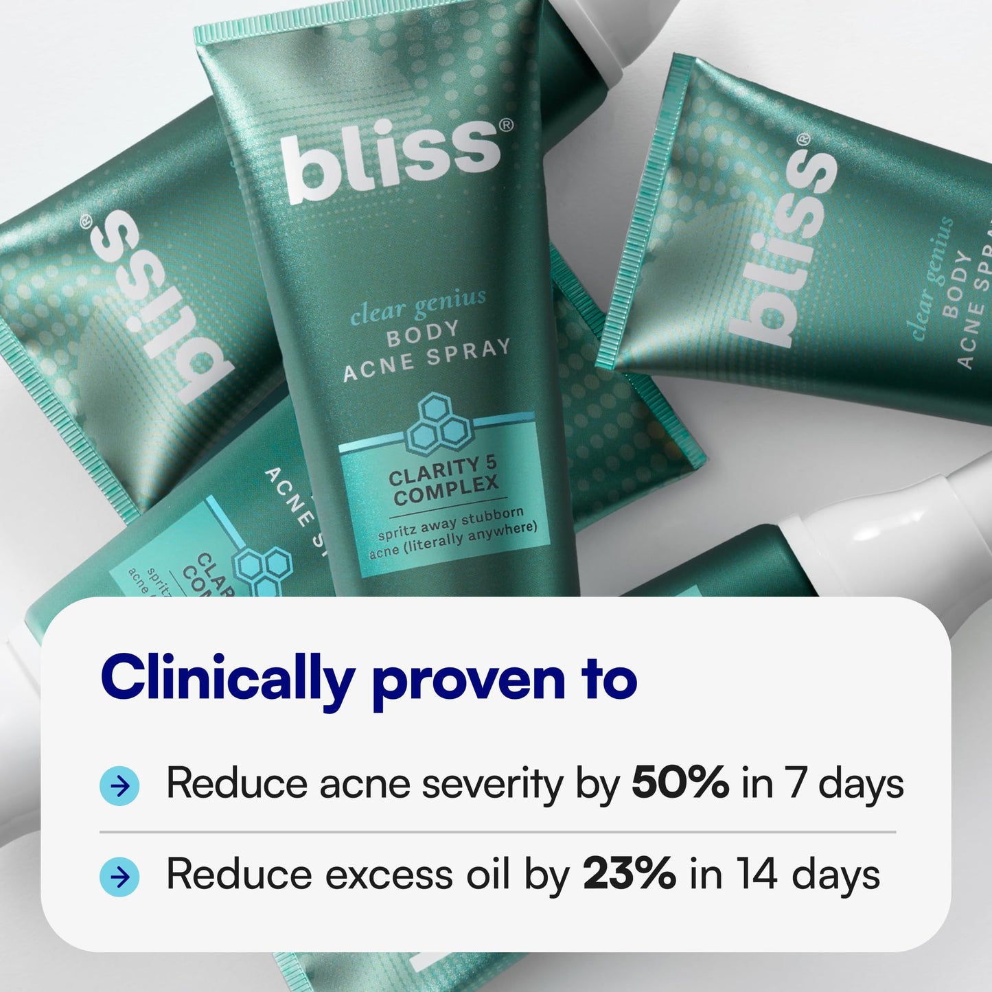 Bliss Clear Genius Salicylic Acid Body Acne Spray - 3.5 Fl Oz - Skin-Loving