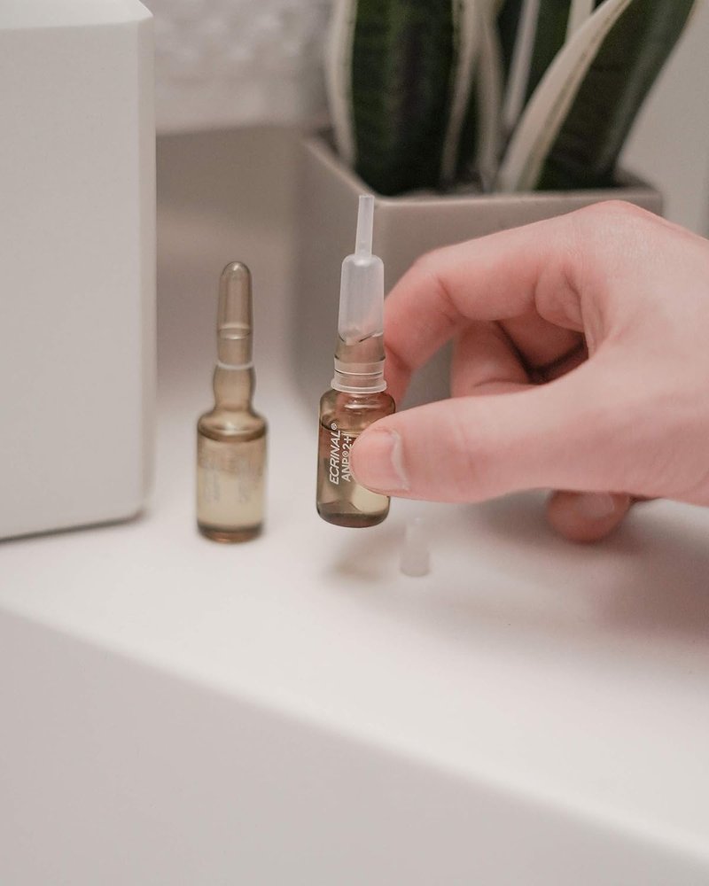 Ecrinal Hair Growth Ampoules for Men - Strengthening Treatment for Thinning Hair - 8 Pack with ANP 2+ Complex & Omega 3