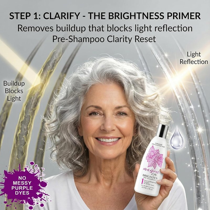 Maison 276 Silver & Blonde Hair Care Set - 3-Step Shampoo, Conditioner & Pre-Shampoo | Sulfate-Free, 24 oz Total