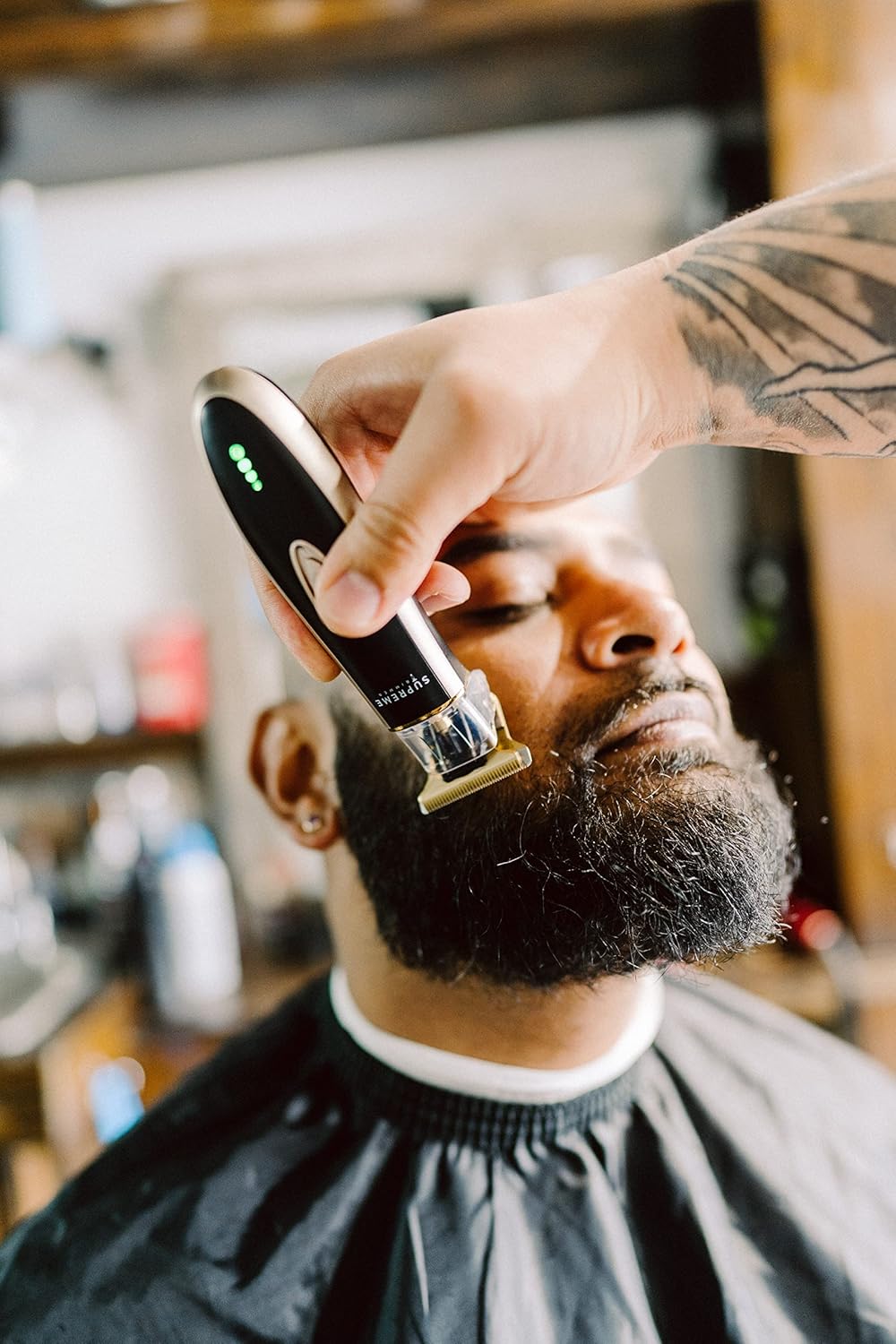 Professional Barber Trimmer - Supreme T Shaper Cordless Clippers for Sensitive Skin | 90 Min Runtime, Low Noise