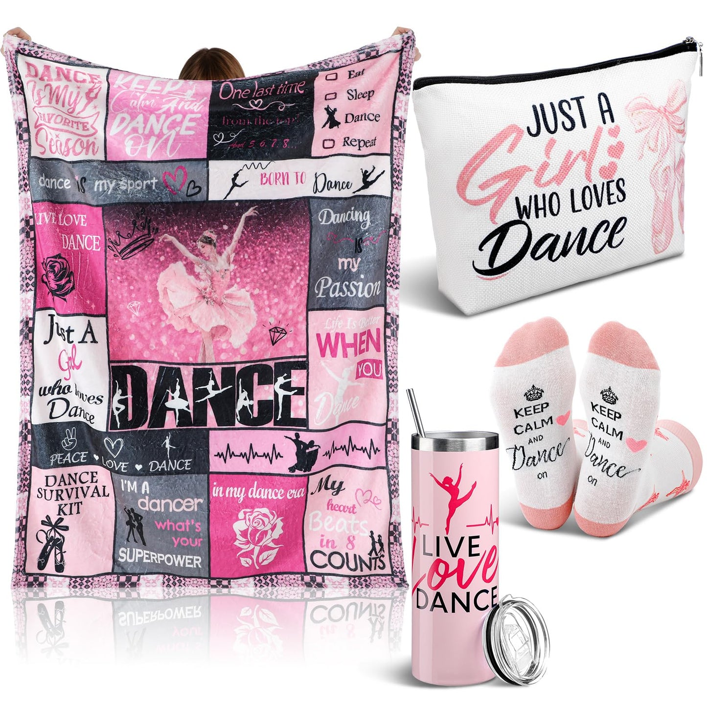 SmoothNovelty Christmas Anime Japan Kawaii Lover Gifts for Women Anime Lover for Teen Sister Fan Who Loves Japan Gift Birthday Kawaii Gifts Tumblers Cups Blanket Makeup Bag Socks