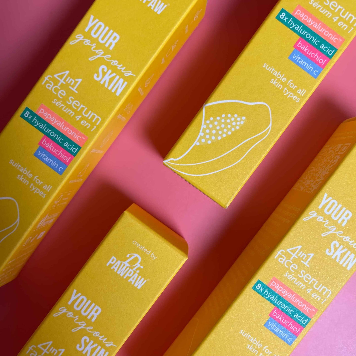 Dr. PawPaw Your Gorgeous Skin 4 In 1 Face Serum - Vitamin C Serum with Papayaluronic and Papaya Extract - Hyaluronic Acid Serum for Face - 1.01 oz