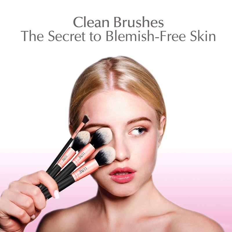 Electric Makeup Brush Cleaner - Luxe USB Charging Station with 3 Adjustable Speeds | Pink, Instant Wash & Dry