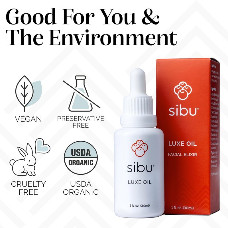 Sibu Luxe Oil - USDA Organic Sea Buckthorn Essential Oil for Hydration & Redness Relief | 1 oz