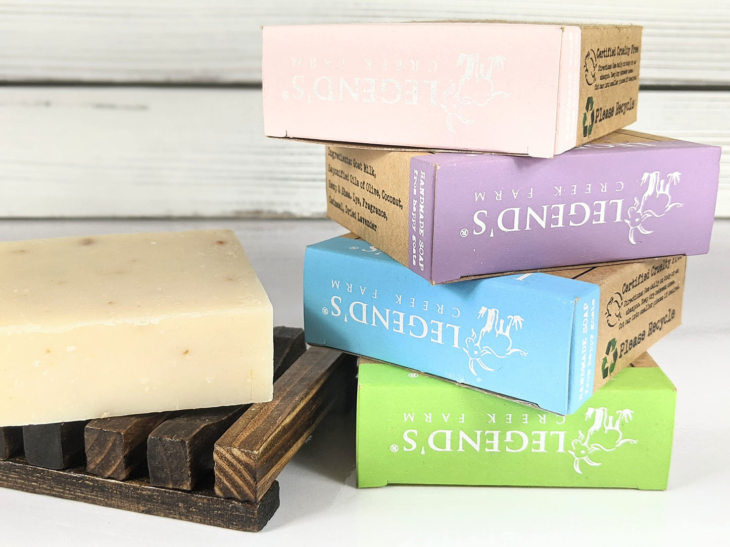 Legend's Creek Farm Triple Milled Goat Milk Soap, 5 Oz, 4-Pack: Lime Cherry Sweetwater Lavender