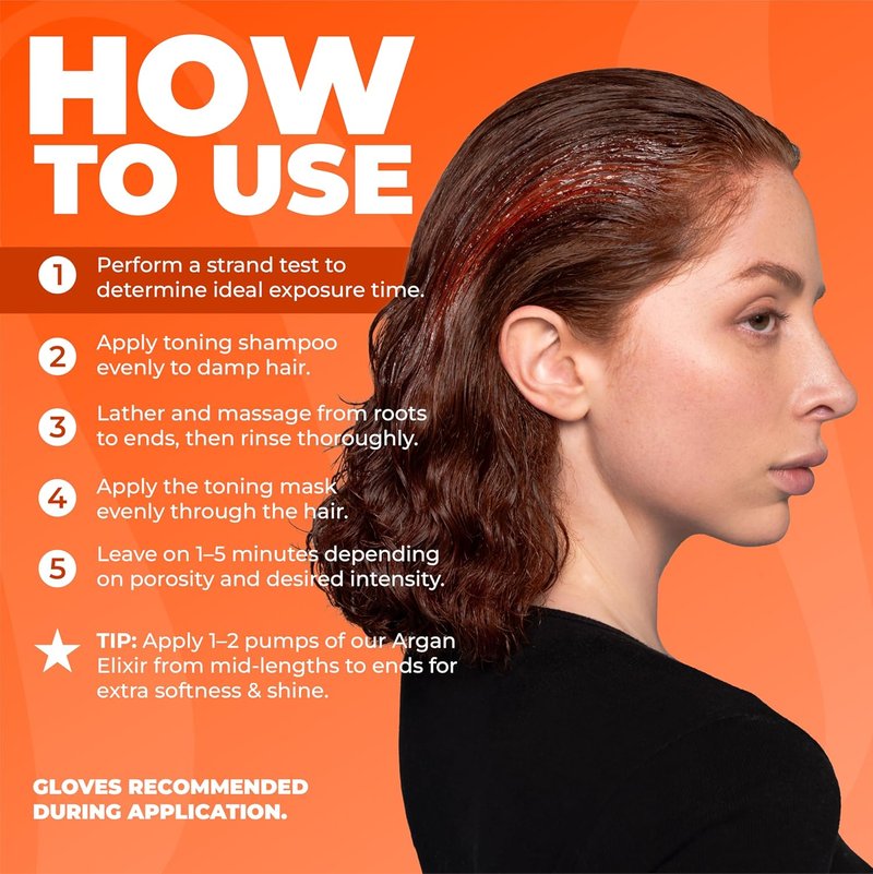 Irish Copper Hair Toning Shampoo - Ultra High-Purity Pigments for Deep Copper Tone | 10.1 Fl. Oz | Paraben & Sulfate Free