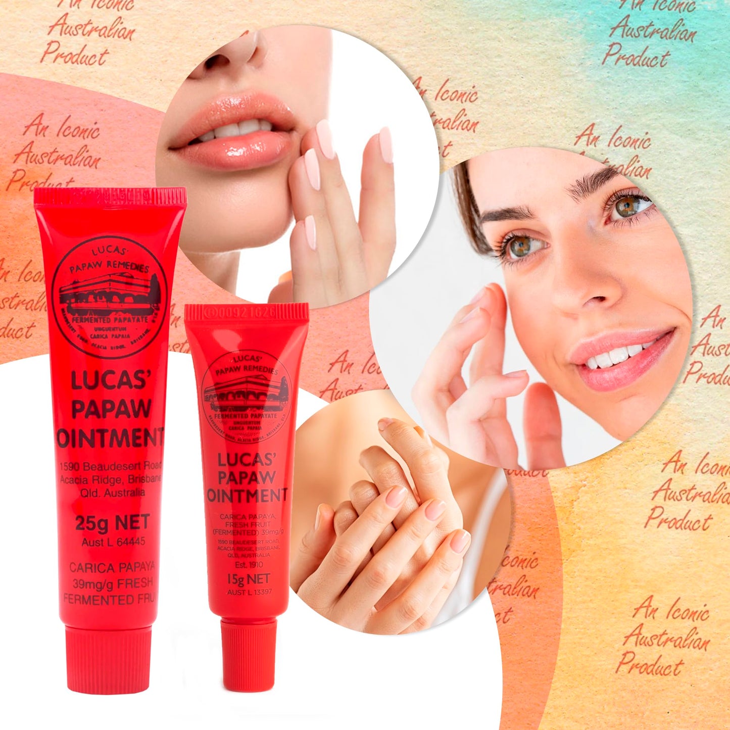 Treats from Home, Lip Ointment, Cream,Ointment for Lips & Dry Skin - Unique All Skin Types, All Gender- Any Season Gift Pack with 15g & 25g tubes of Pawpaw Balm