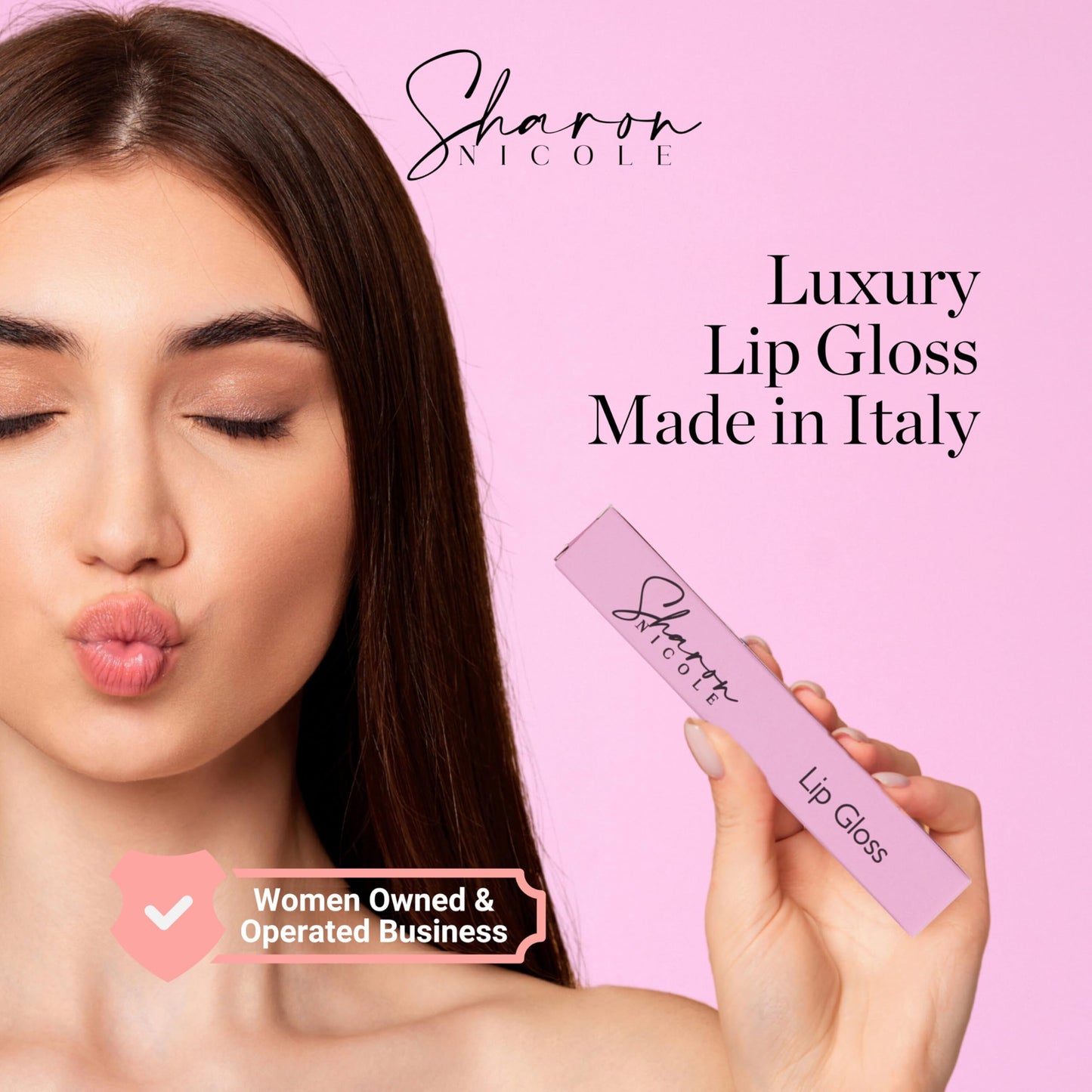 Sharon Nicole Pink High Gloss, Long Lasting, Moisturizing Lip Gloss | Provides All Day Comfort & Wear | Cruelty Free | Beauty Made in Italy Shade Twin Flame