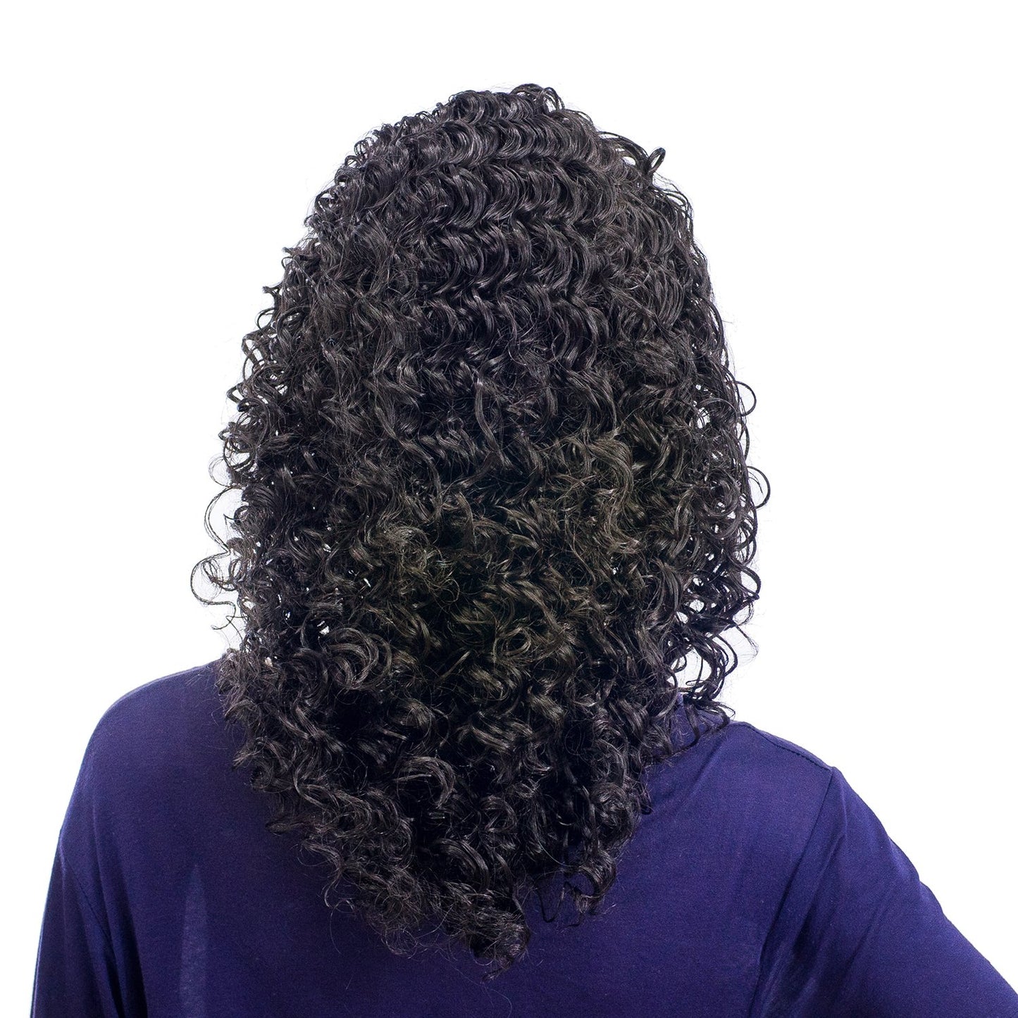 SWACC 20-Inch Long Big Bouffant Curly Wigs for Women Synthetic Heat Resistant Fiber Hair Pieces with Wig Cap (Black)