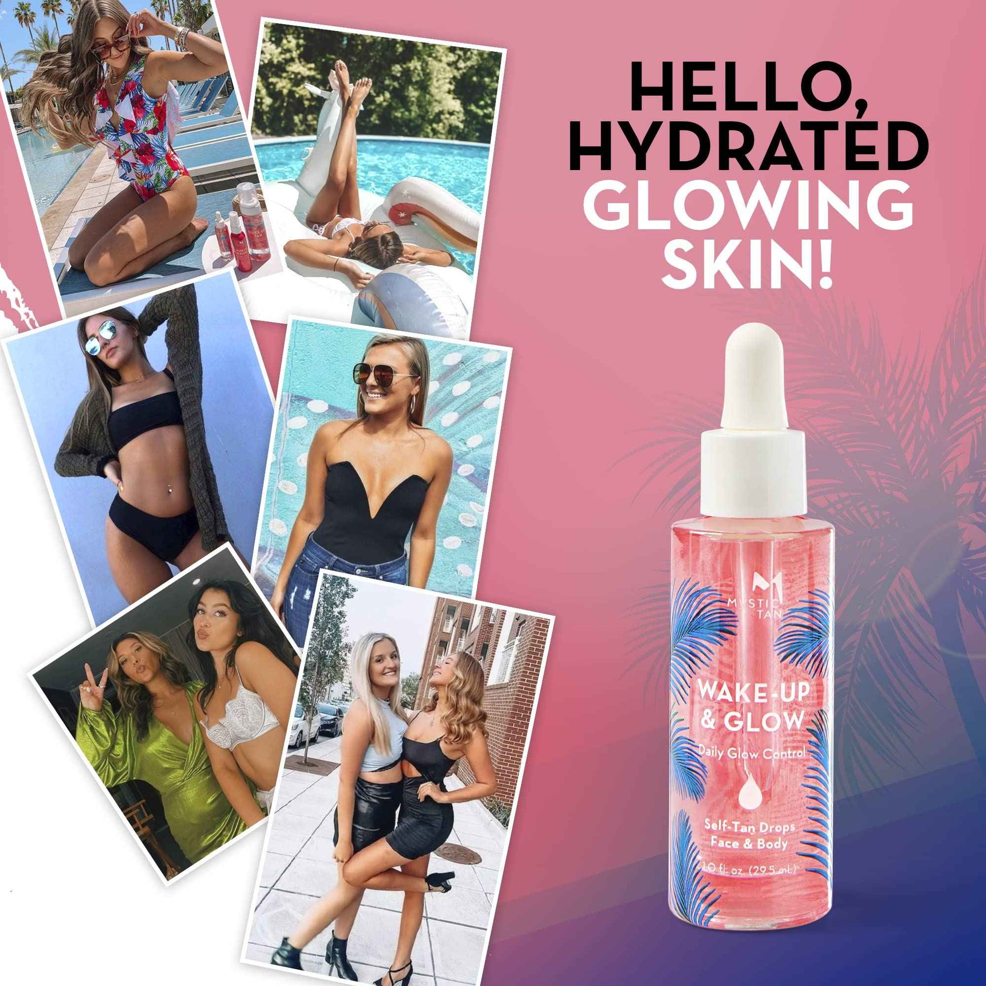 Mystic Tan Wake-Up & Glow Daily Glow Control Self Tan Drops, 1.0 fl. oz