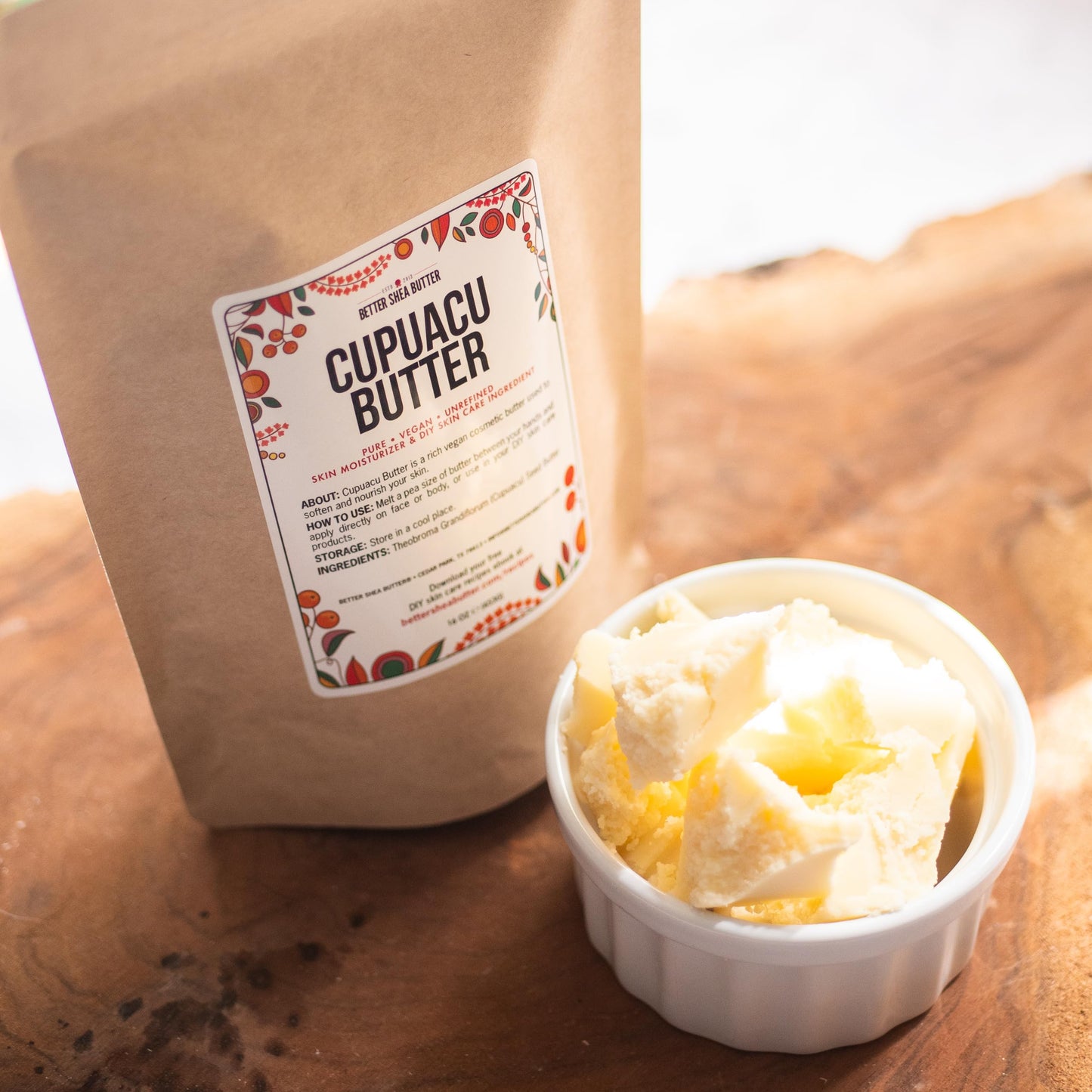 Cupuacu Butter Raw Pure and Unrefined - Brazilian Body Butter for Dry Skin and Hair, Body Butter Base for DIY Lotion, Soap Making and Skincare 8 oz Bar
