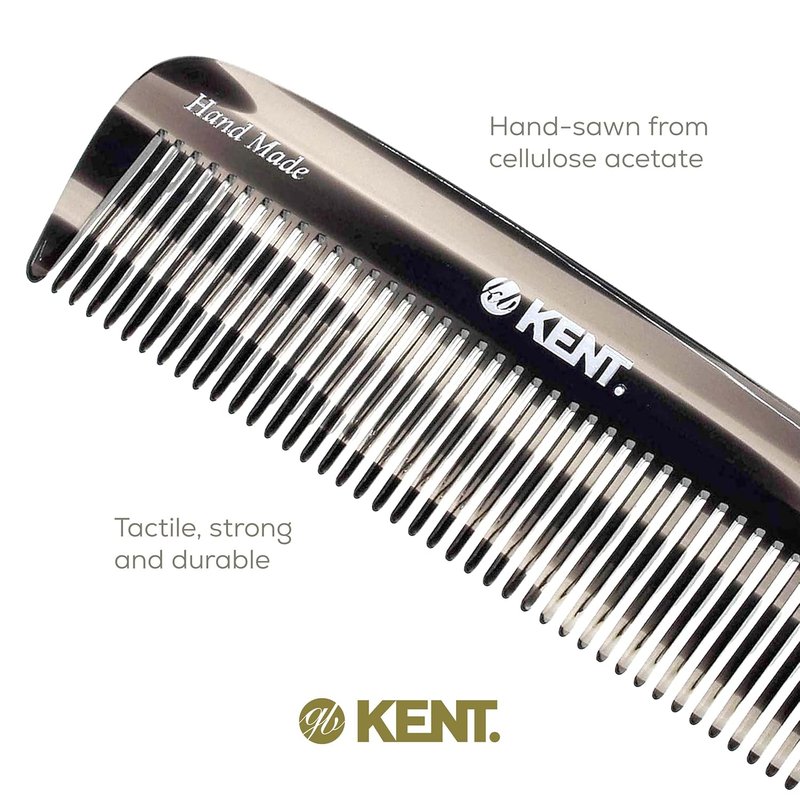 Kent 12T Wide Tooth Detangling Comb - Handmade Comb for Thick, Curly Hair | Large Tooth Grooming Tool