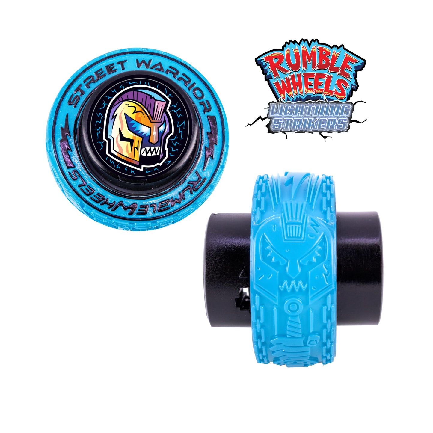 Cepia LLC Rumble Wheels Lightning Strikers Rip Cord Racing Tires 2-Pack: High Speed Launcher Toy, Light Up Spinning Wheels, High Impact Battle Racers for Kids Boys 4-10, All Terrain Tire Racing Toy