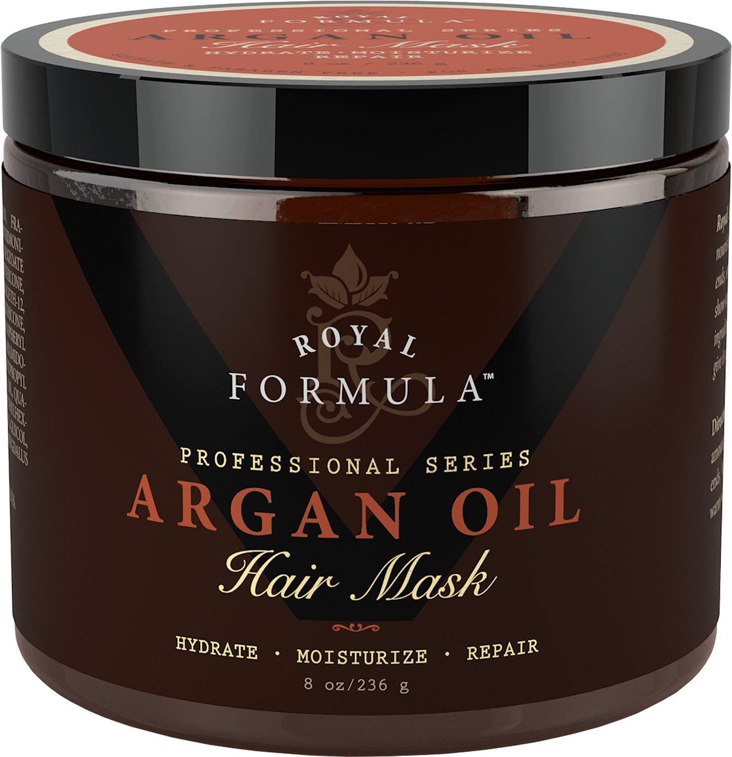 Argan Oil Hair Mask – Deep Conditioning Repair Treatment for Dry, Damaged & Color-Treated Hair | 100% Organic Argan & Almond Oils & Pro-Vitamin B5 – Sulfate & Paraben Free – 8 oz