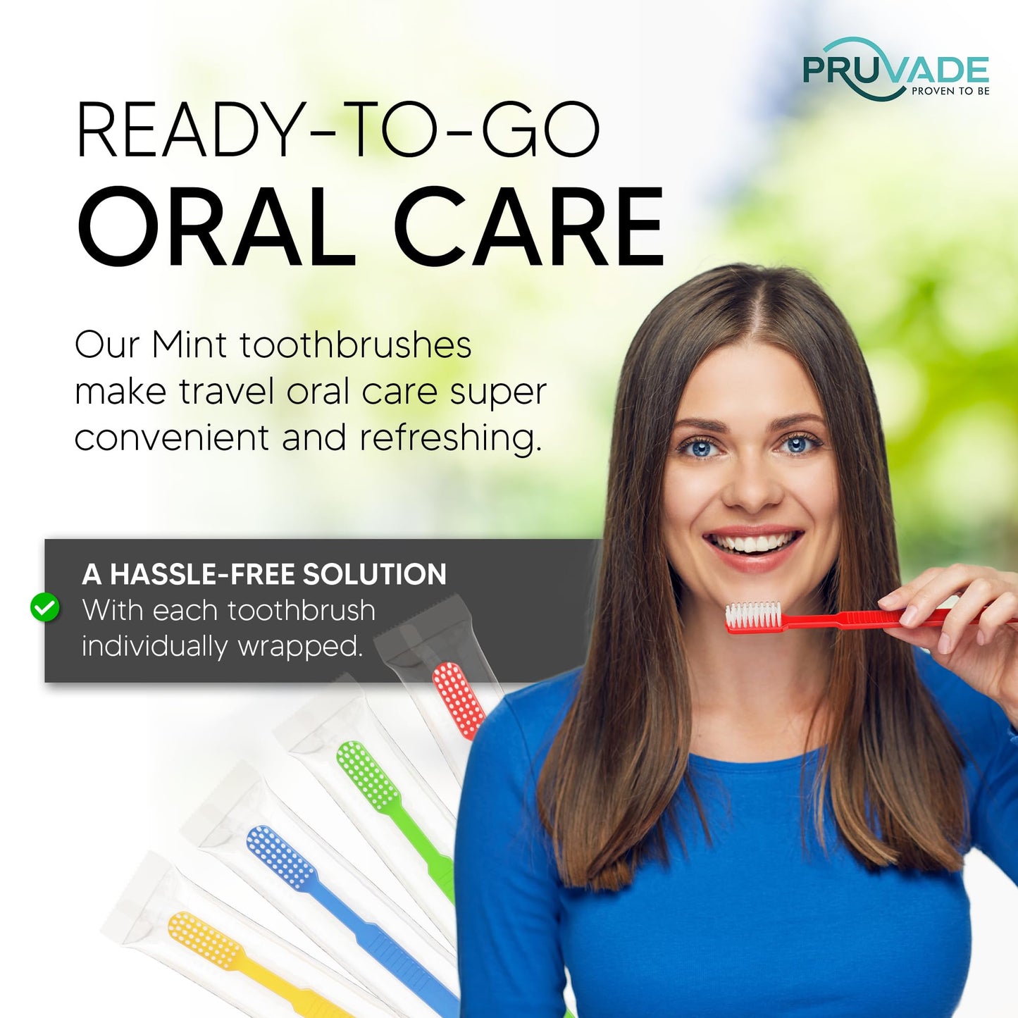 Pruvade 150 Pack Disposable Toothbrushes with Toothpaste, Built in | Prepasted Toothbrushes Individually Wrapped | Single Use Waterless Tooth Brush Soft Bristles for Airbnb, Hotel, Camping, Travel
