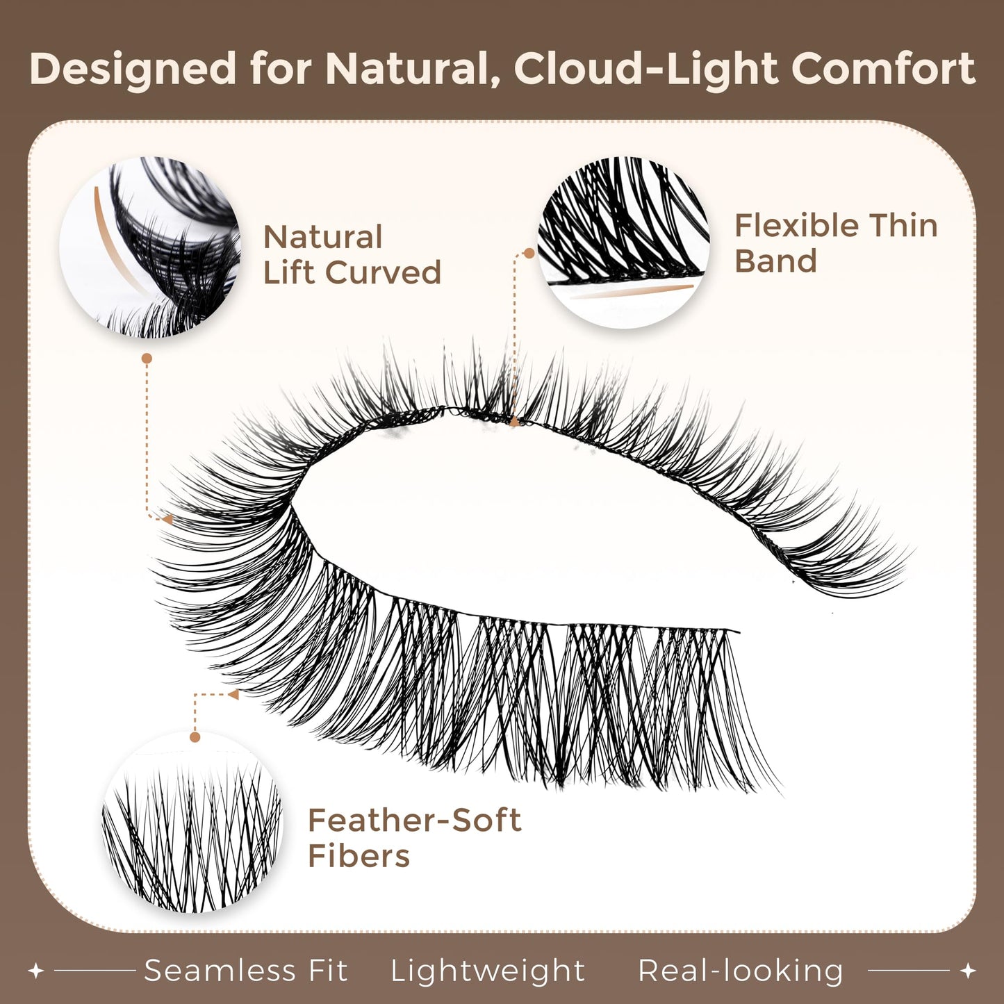 LASHVIEW Lash Clusters NM03 Cluster Lashes DIY Cluster Eyelash Extensions Mega Volume Reusable Individual Lashes Cluster Volume Look Super Thin Band & Soft(D-10-16mix)
