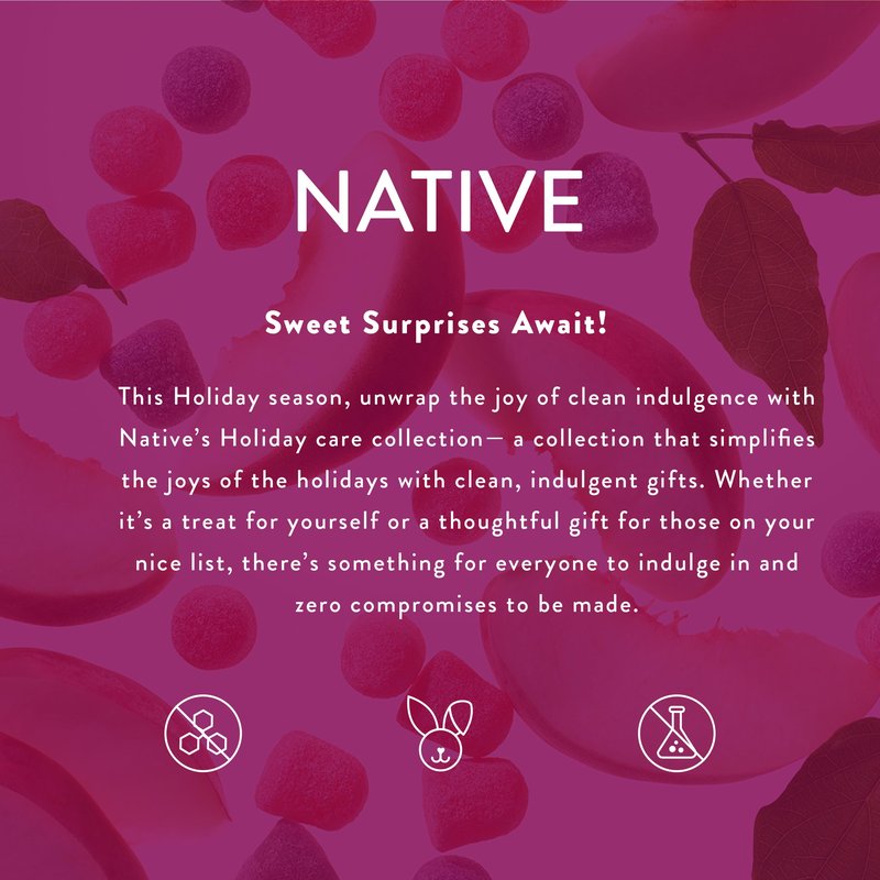Native Deodorant Contains Naturally Derived Ingredients, 72 Hour Odor Control, Travel Size, Mini Deodorant for Women and Men, Aluminum Free, Limited Edition, Holiday Gumdrop 0.35oz