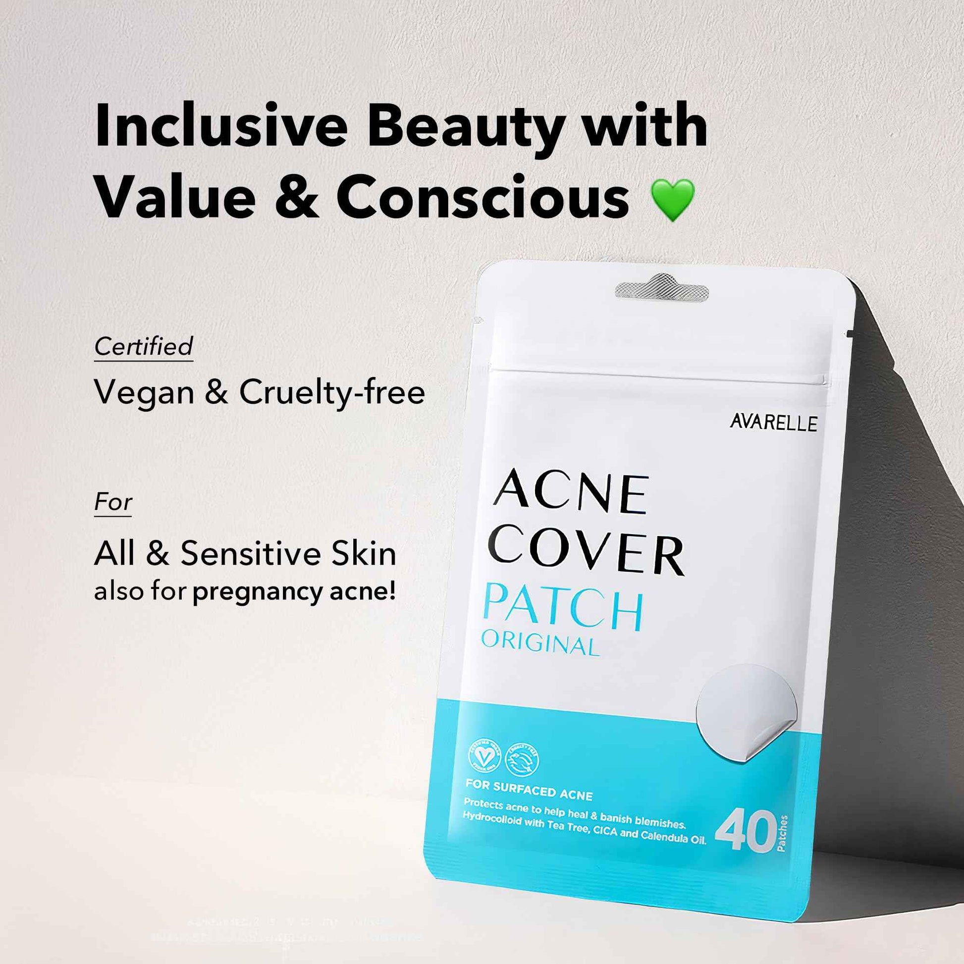 AVARELLE Full Coverage Combo (Nose Ver.) Pimple Patches | Hydrocolloid Acne Patches for Blemishes and Zit for Face, Vegan, Cruelty Free
