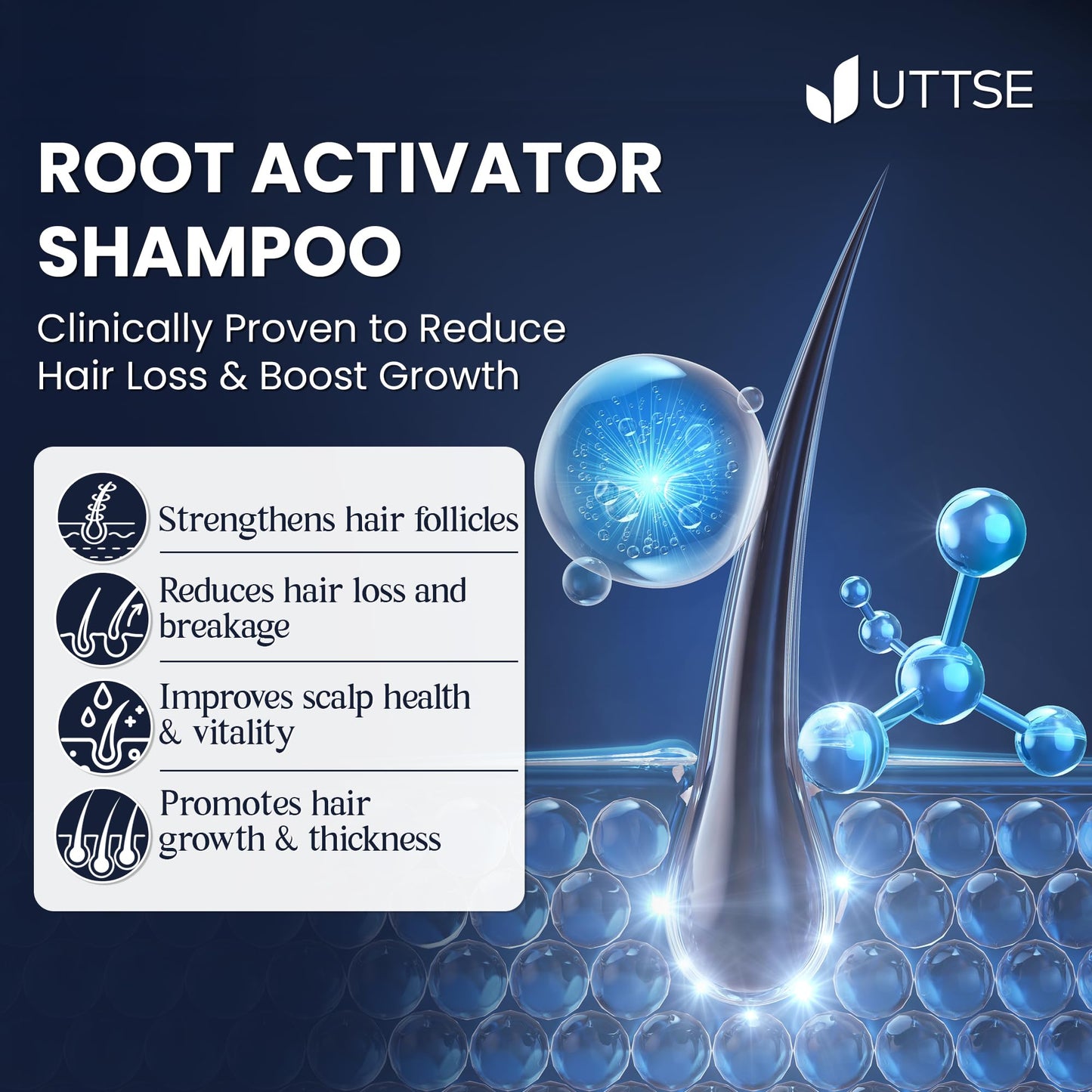 Root Activator Shampoo for Men: Hair Thickening Shampoo for Hair Loss and Thinning Hair