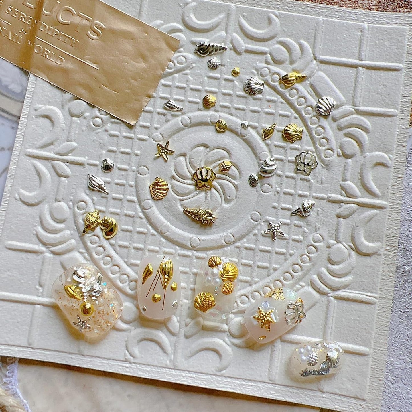 Nail Art Metal Studs - 500pcs Shell & Starfish Shapes for Creative Designs | Mixed Sea Series